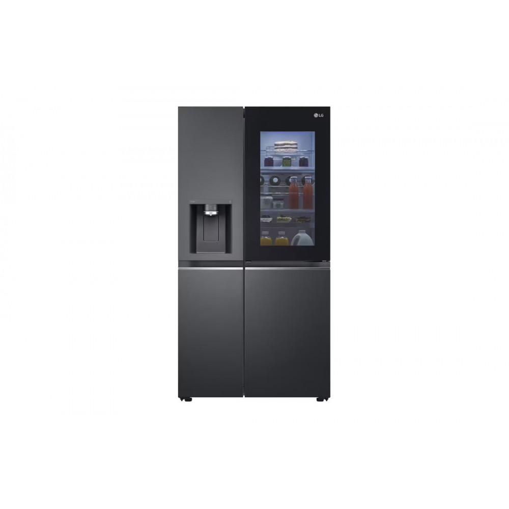 LG InstaView™ Double Door Fridge, 617L, Black