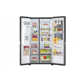 LG InstaView™ Double Door Fridge, 617L, Black